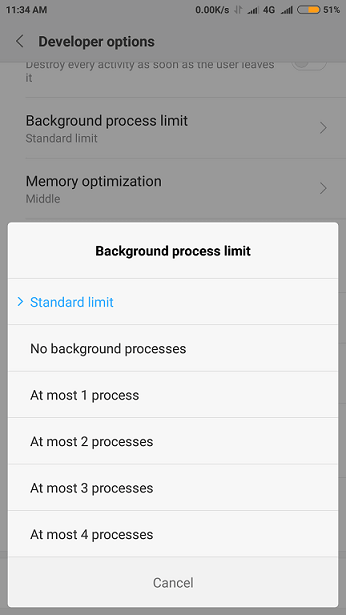 Background Limit Process
